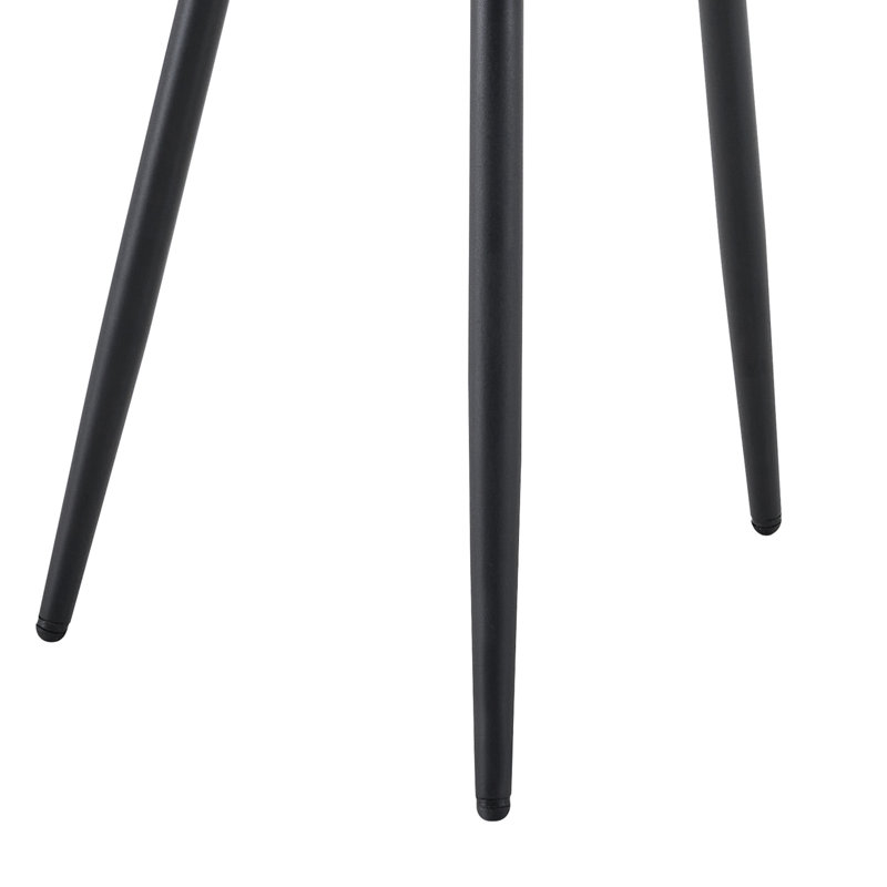 Ensemble de 4 chaises de salle à manger confortables en métal Pu