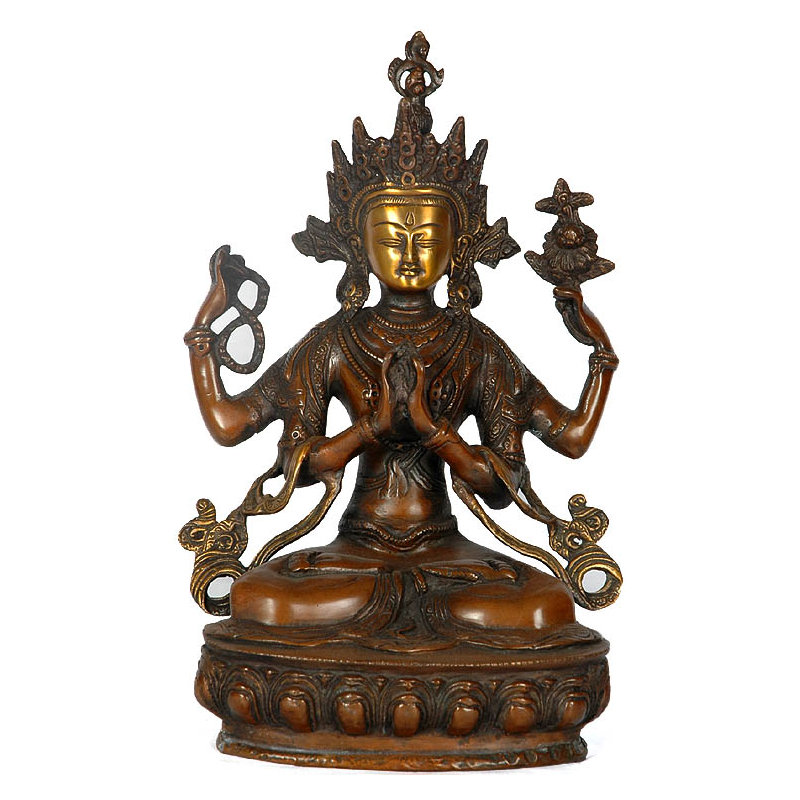 Divinité bouddhiste tibétaine Chenrezig (Shadakshari Lokeshvara)