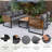 4-Piece Patio Conversation Set with Weather-Resistant Polyester Cushions for Backyard, Deck & Poolside Relaxation-1202086077