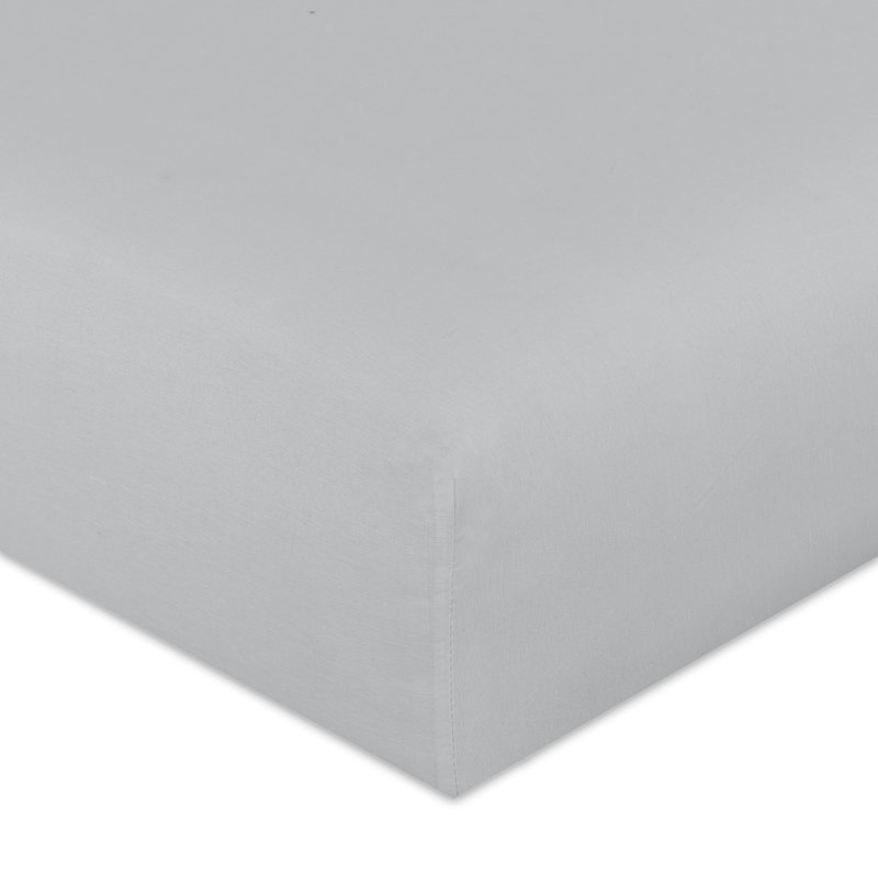Amilda Polycotton Fitted Sheets, Silver, Double (4'6)
