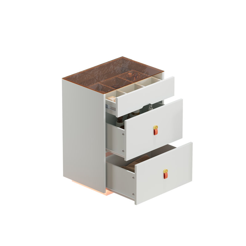 Table de chevet moderne 3 tiroirs Marquece