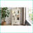 Curio Display Cabinet with LED Lights Adjustable Shelves 2 Doors 1 Drawer American Retro White | MDF+Glass-763622468