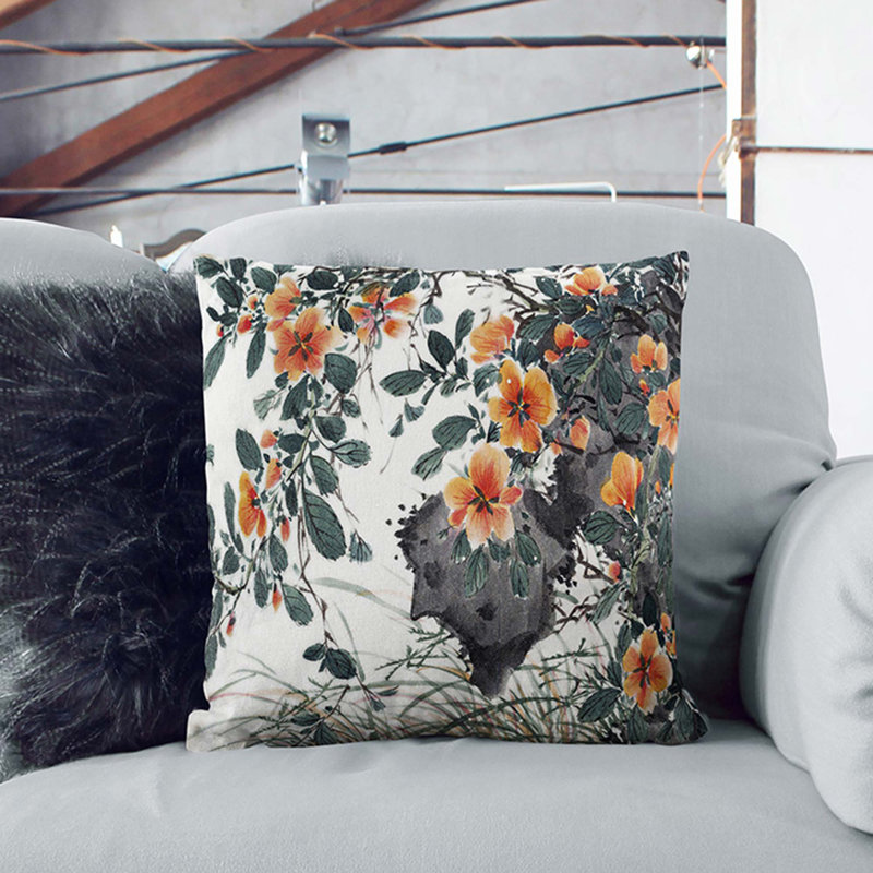 Square Throw Cushion, 40cm H x 40cm W x 15cm D