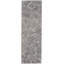 Tapis de couloir géométrique 8 pi noir et gris en laine