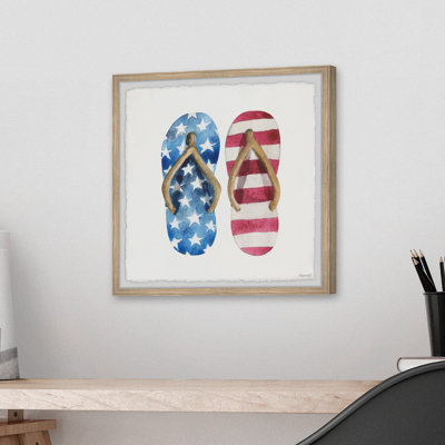 " Patriotic Slippers " Painting Print