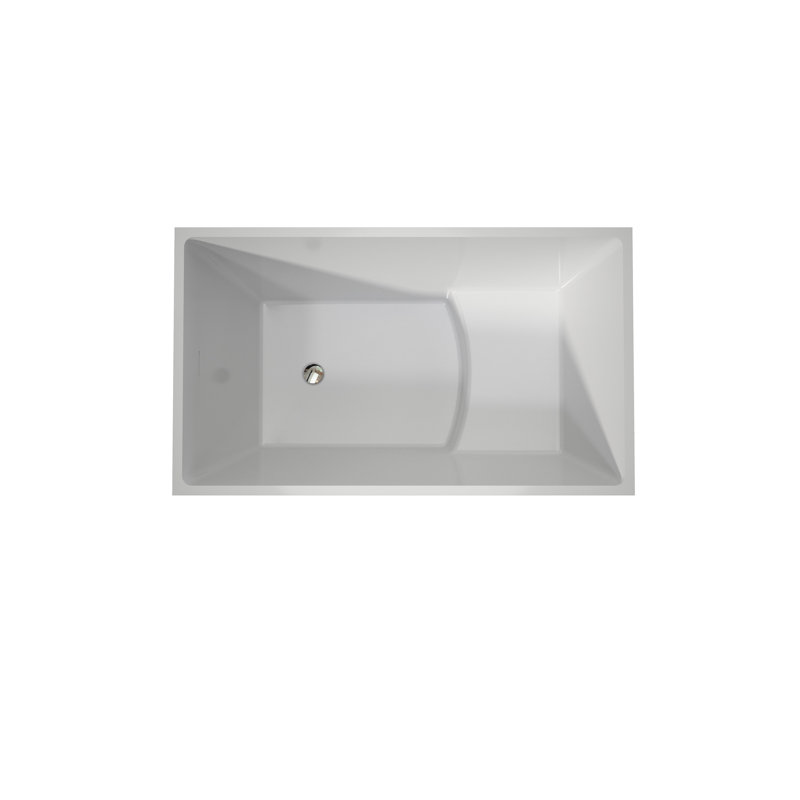 47"28" Rectangular Acrylic Soaker Tub, , White Color, Comfortable Soaking, Materials, Luxury Style, Space - Saving Design