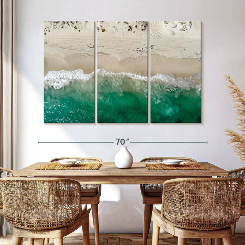 Vue aérienne de Gillard Beach Shore, H 42 po x l 65 po