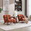 Chaise de salon moderne avec revêtement en tissu Sherpa orange-1390888947