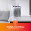 GEEPAS Portable Fan Heater 2000W | Low Running Cost with 2 Heat Settings 1000-2000W Safety Tip-Over Switch & Overheat Protection | Energy Efficient Heater with Cooling/Warm/Hot Mod
