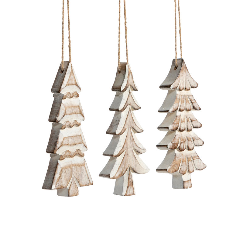 6'' Mango Wood Holiday Shaped Ornament