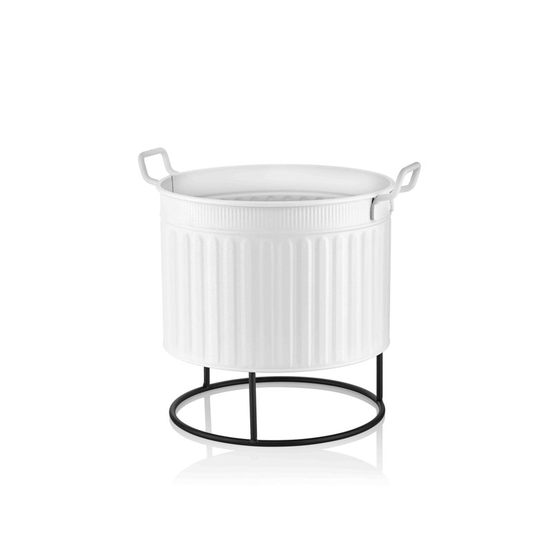 Pabst Metal Pot Planter, 38cm H x 37cm W x 37cm D, Copper