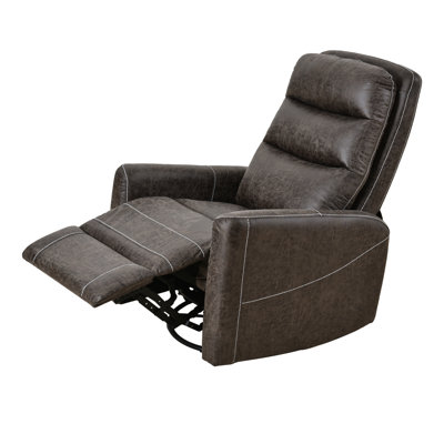 Brown Swivel Glider Rocker Recliner Chair For Nursery & Living Room With Soft Reclining -  17 Stories, E076F742DF4A4203BFB9D6D198B10D32