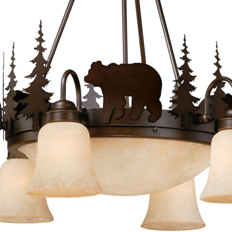 Lustre à niveaux 9 lumières Kynslea, Ours