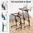 Small Standing Desk With Wheels, Portable Treadmill Desk, Rolling Desk Adjustable Height For Laptop, Mobile Standing Table For Walking Pad, Bedside Table
