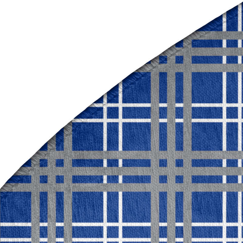 Plaid Indoor Rug, Round 5'