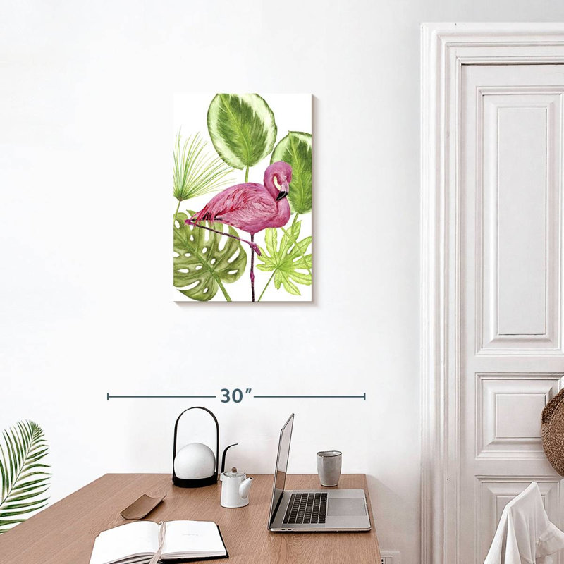 Flamant rose tropical Brampt II, H 24 po x l 16 po