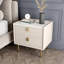 Bhanwari 45cm W Faux Leather Bedside Table