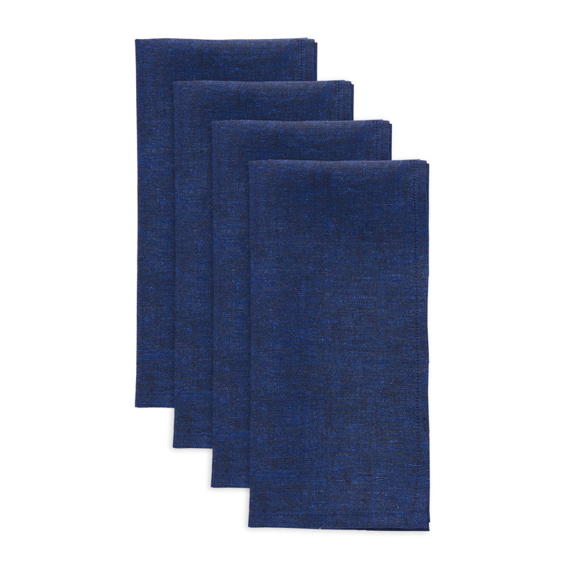 100% Pure Linen Dinner Napkins - Athena, Royal Blue