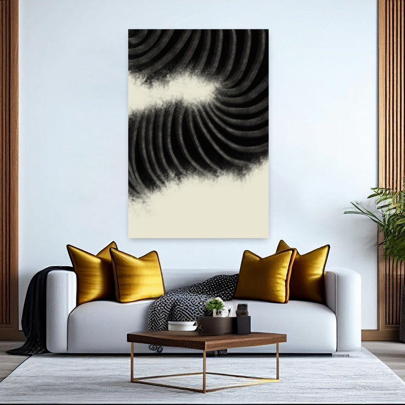 Art mural contemporain abstrait Resson 2, H 60 po x l 40 po