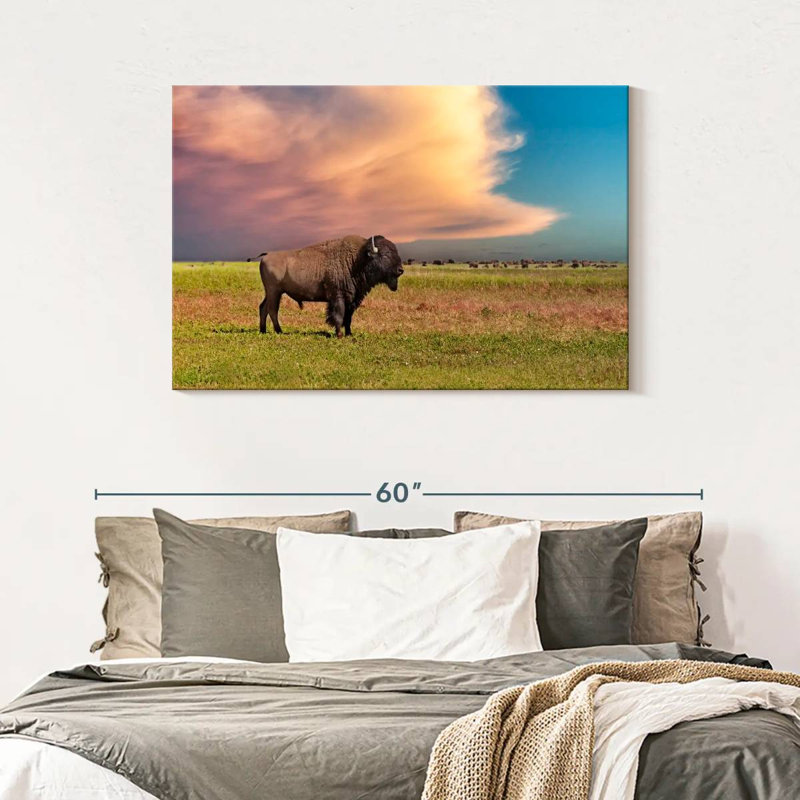 Brampt Badlands Bison, 30" H x 45" W