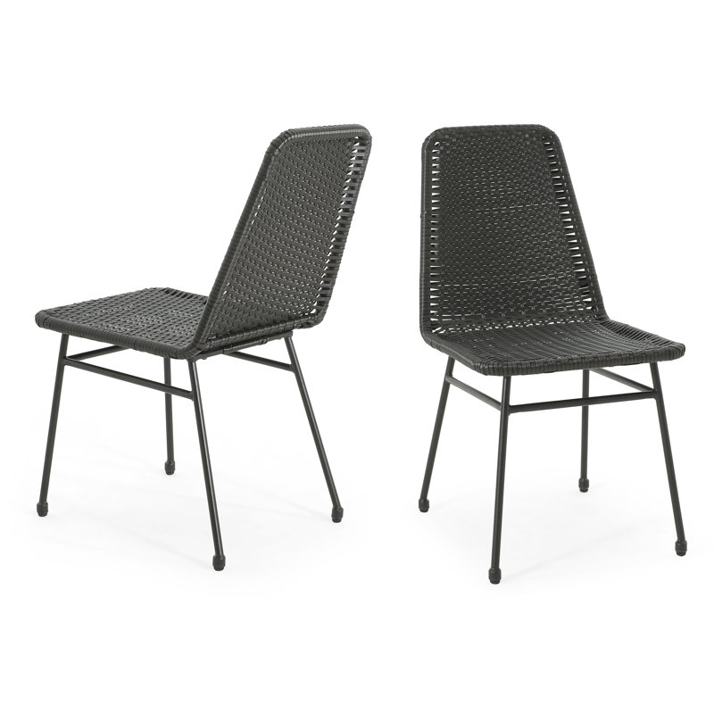 Chaises de salle à manger (ensemble de 2), Noir, noir, noir, noir