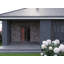 Façade avant en acier pré-suspendue / Ronex 0162 Chêne rouge / Fenêtre extérieure latérale et supérieure latérale / Entrée en métal peint moderne l 36 po x H 80 po + 16 po à gauche-98195945-98195946