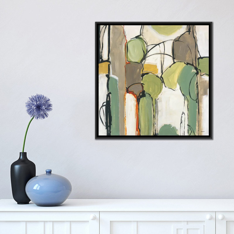 « connected i », impression sur toile, H 26 po x l 26 po x P 1,5 po, Toile avec cadre noir, Pas de tapis