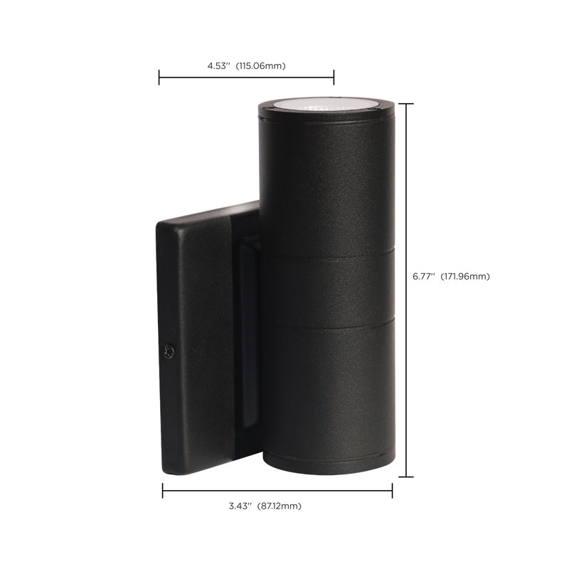 Rosvita Aluminum LED Wall Light, Black