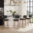 Modern Swivel Upholstered Counter Stools with Metal Frame-2021815284
