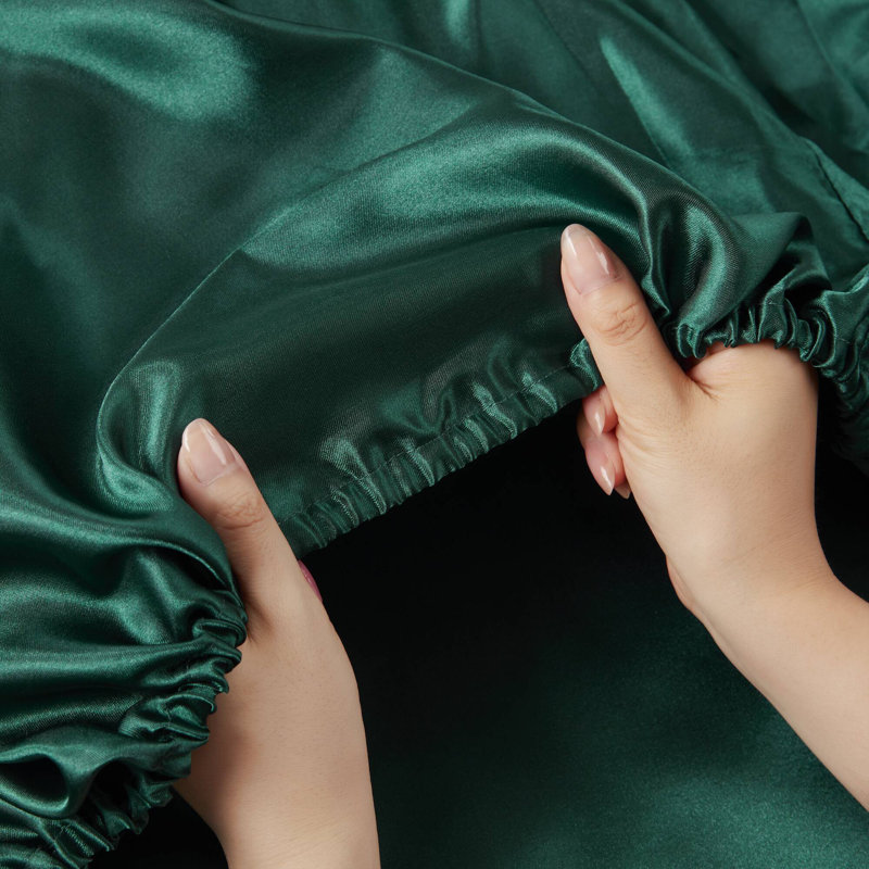 Wrinkle-free Satin Polyester Sheet Set For Twin Beds - Perfect For Luxurious Sleep And Frizz Control