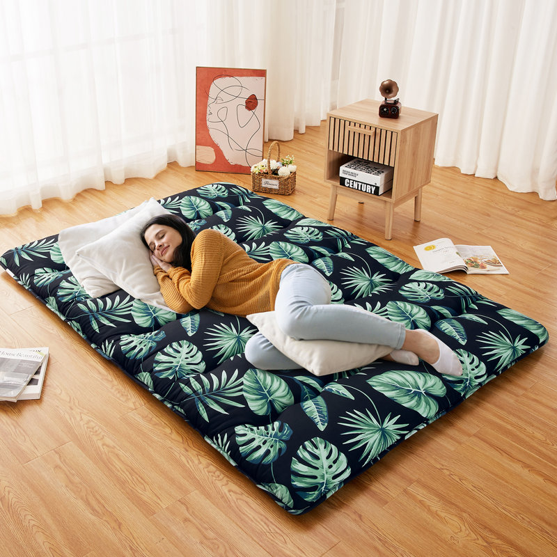 Matelas de sol japonais en mousse de qualité supérieure, matelas de futon enroulable, matelas de sol Tatami, lit d'invité au sol