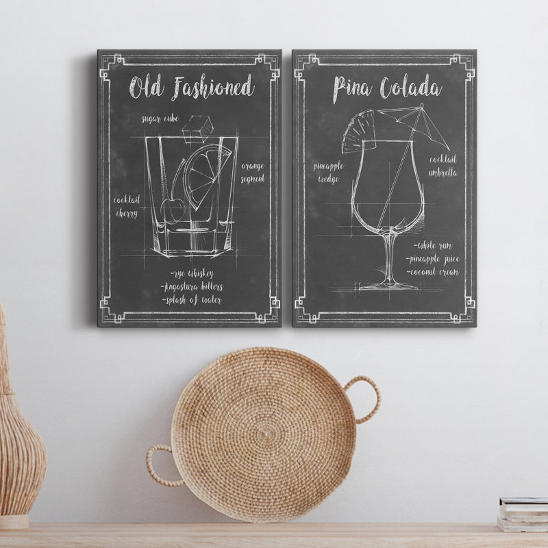 Mixology I, toile tendue avec châssis de qualité supérieure - prête à être accrochée, H 27 po x l 32 po x P 1 po