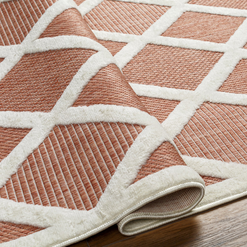 Geometric Indoor / Outdoor Rug, Rectangle 5'3" x 7'