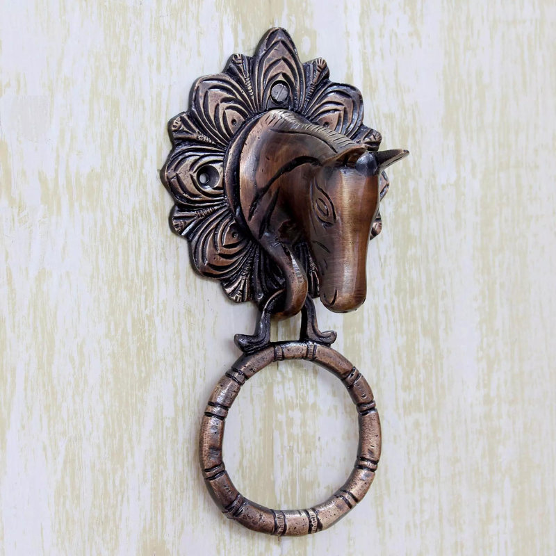 Porte-portes en laiton à arrivée de cheval Edgefield