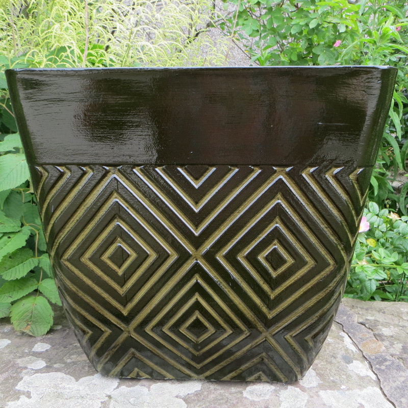 Pot Planter, Two Tone Green