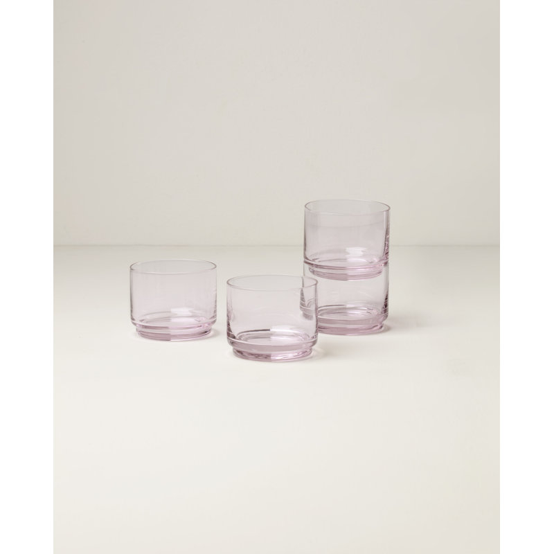 Lenox Tuscany Stackable Coolers, Set of 4, Blue, 9 Oz, Blush