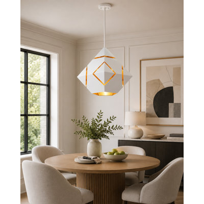 Lustre géométrique unique à 4 lumières Streater