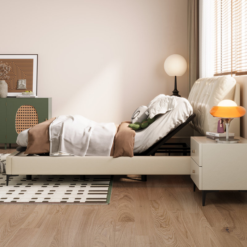 Boltz Adjustable Bed with Wired Remote and Quiet Durable Motor, Queen