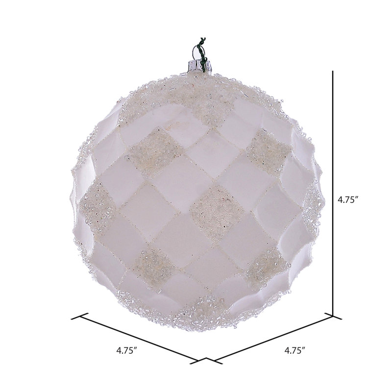 Vickerman 4.75" Red Net Beaded Ball. These Ornaments Are The Perfect Addition To Any Holiday Decorating Project. Each Ornament Features A Drilled Cap With Threaded Wire For Easy Decorating. Includes 3 Pieces Per Pack.