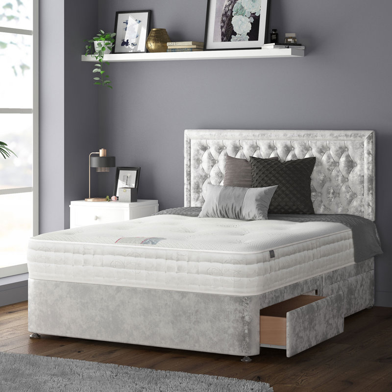 Scarborough Upholstered Headboard, Silver, Super King (6')