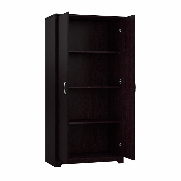 Aadvik 4 - Shelf Storage Cabinet Archie & Oscar Finish: Brown