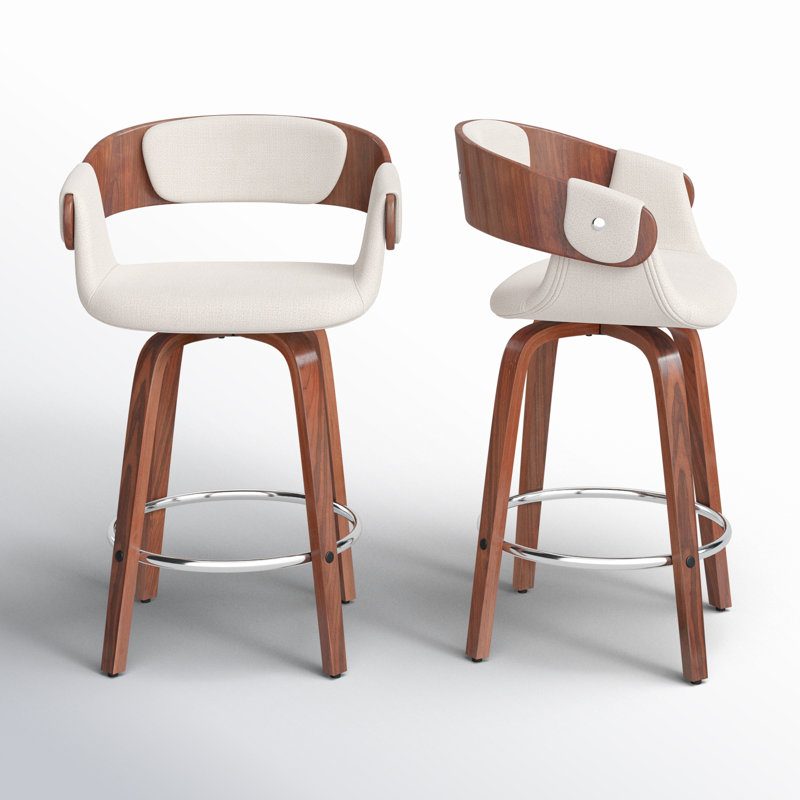 Archaimbaud Swivel Upholstered Counter Stool
