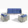 Trinie Outdoor 3-Piece PE Wicker Patio Set With Cushions