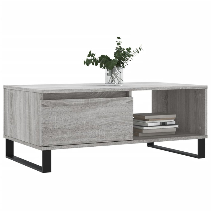 Miru Coffee Table with Storage, Grey Sonoma
