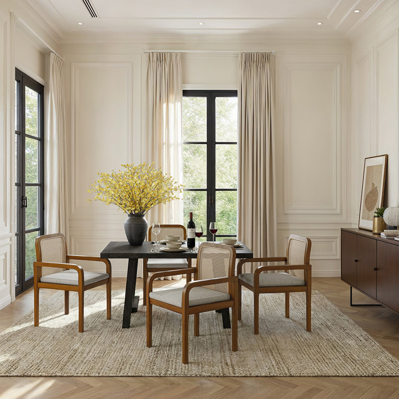 Amadou Modern Arm Chair with Removable Cushion, Acorn
