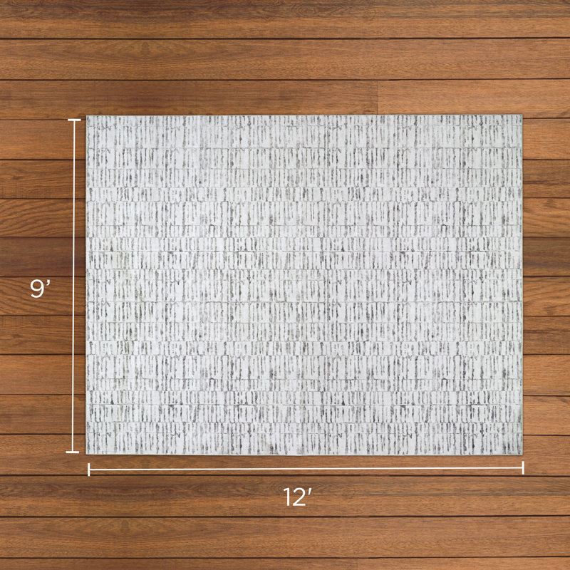 Wyatt & Ash Strata Texture Machine Washable Dream Mink Rugs 1-Piece, Rectangle 9' x 12'