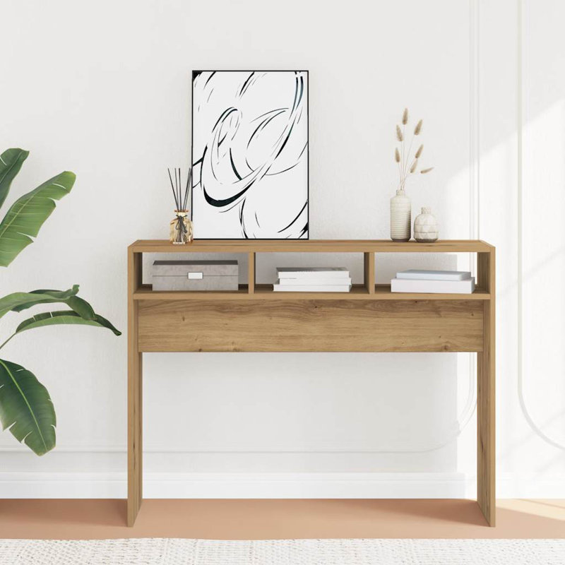 Console Table Engineered Wood 41.3X11.8X31.5 In, Old Wood