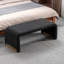 Repose-pieds rembourré en tissu Dant Boucle-1732949820
