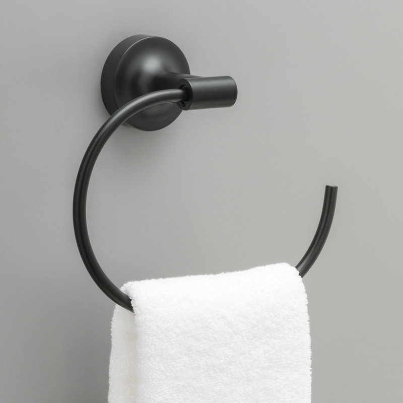 Matte Black Metal 4-Piece Bathroom Hardware Set