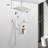 Ceiling Mounted Shower With 16" Head - Handheld, Finish And Handheld Nickel, Brass Material